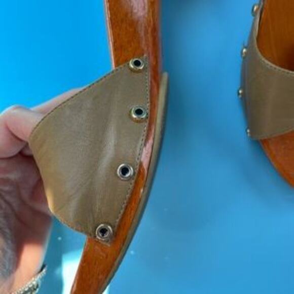 Giuseppe Zanotti Women’s Brown Comfort Slip On Platform Slide on Heel Shoes 8.5 - Picture 3 of 4